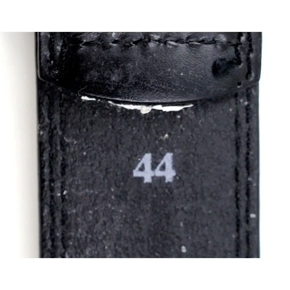 HandCrafted BLACK GENUINE LEATHER 1 3/8